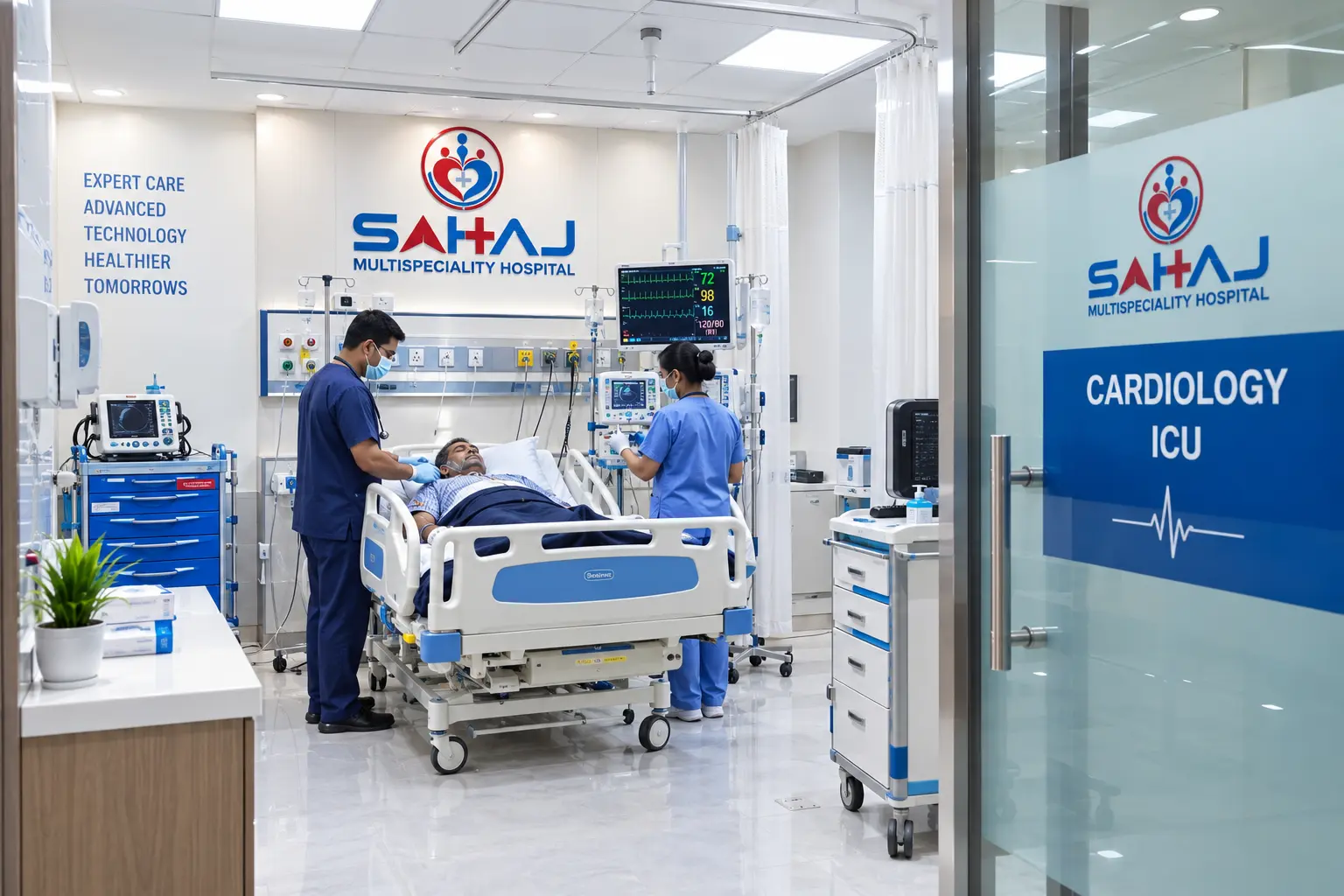 Cardiac-ready ICU at SAHAJ Multispeciality Hospital