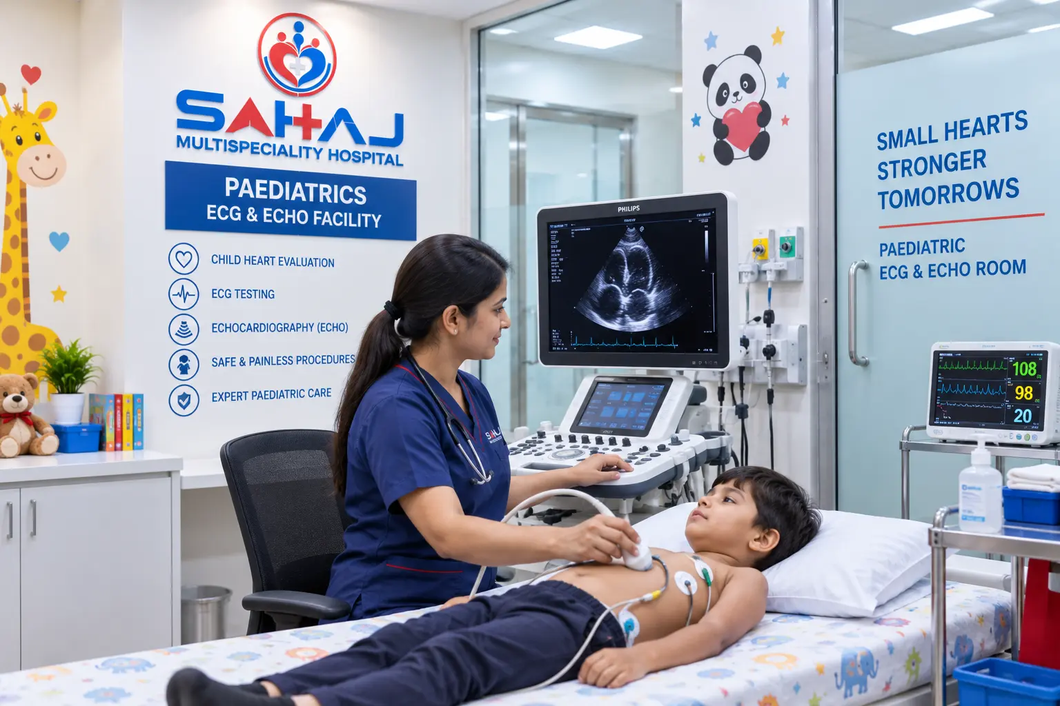Child care and consultation room at SAHAJ Hospital